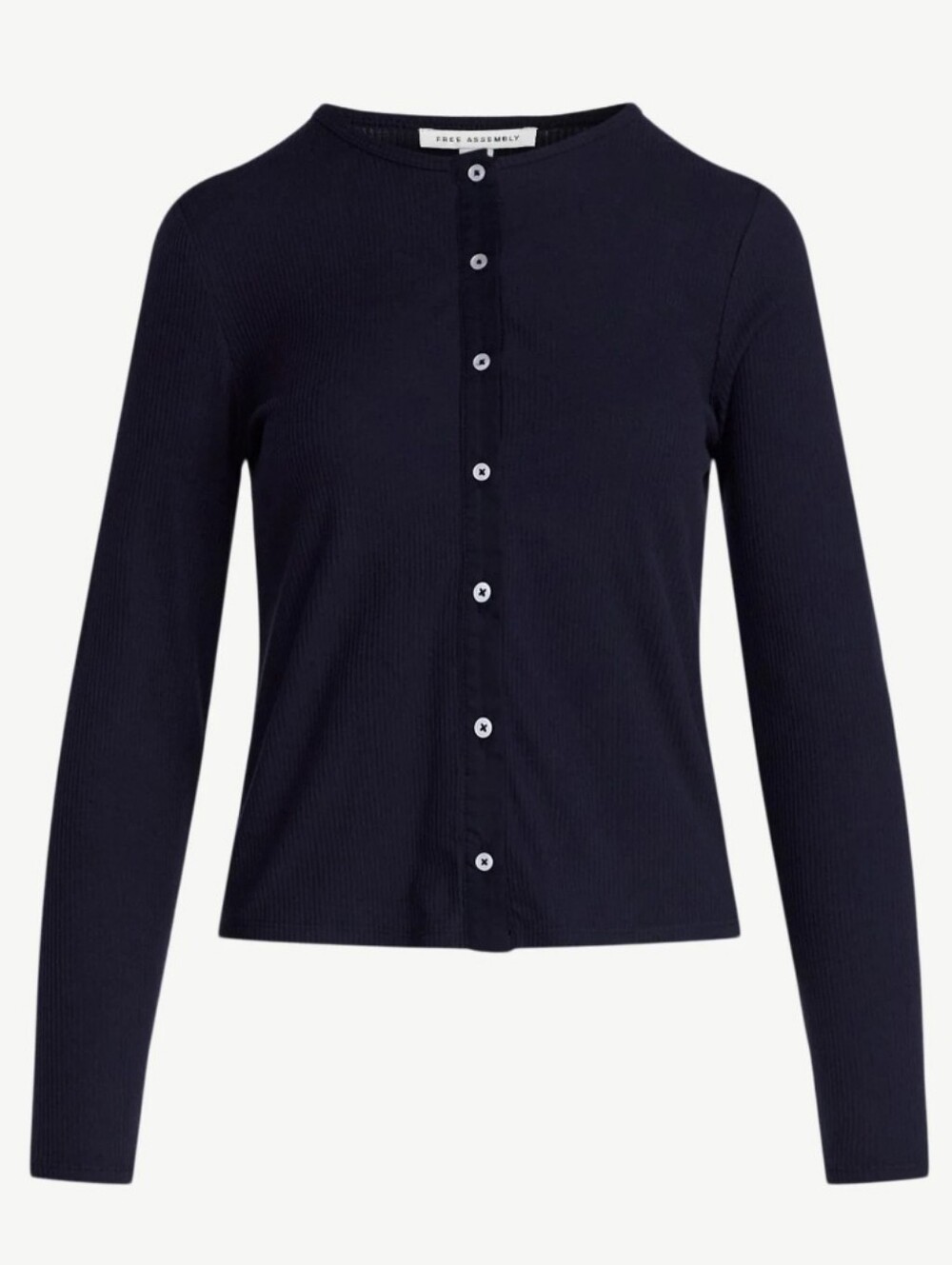Free Assembly Women's Fitted Cardigan Sweater with Long Sleeves Size L
